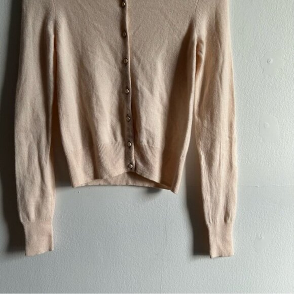 Club Monaco Sz S Italian Cashmere Blush Pink Feminine Coquette Cardigan Sweater - Picture 5 of 11